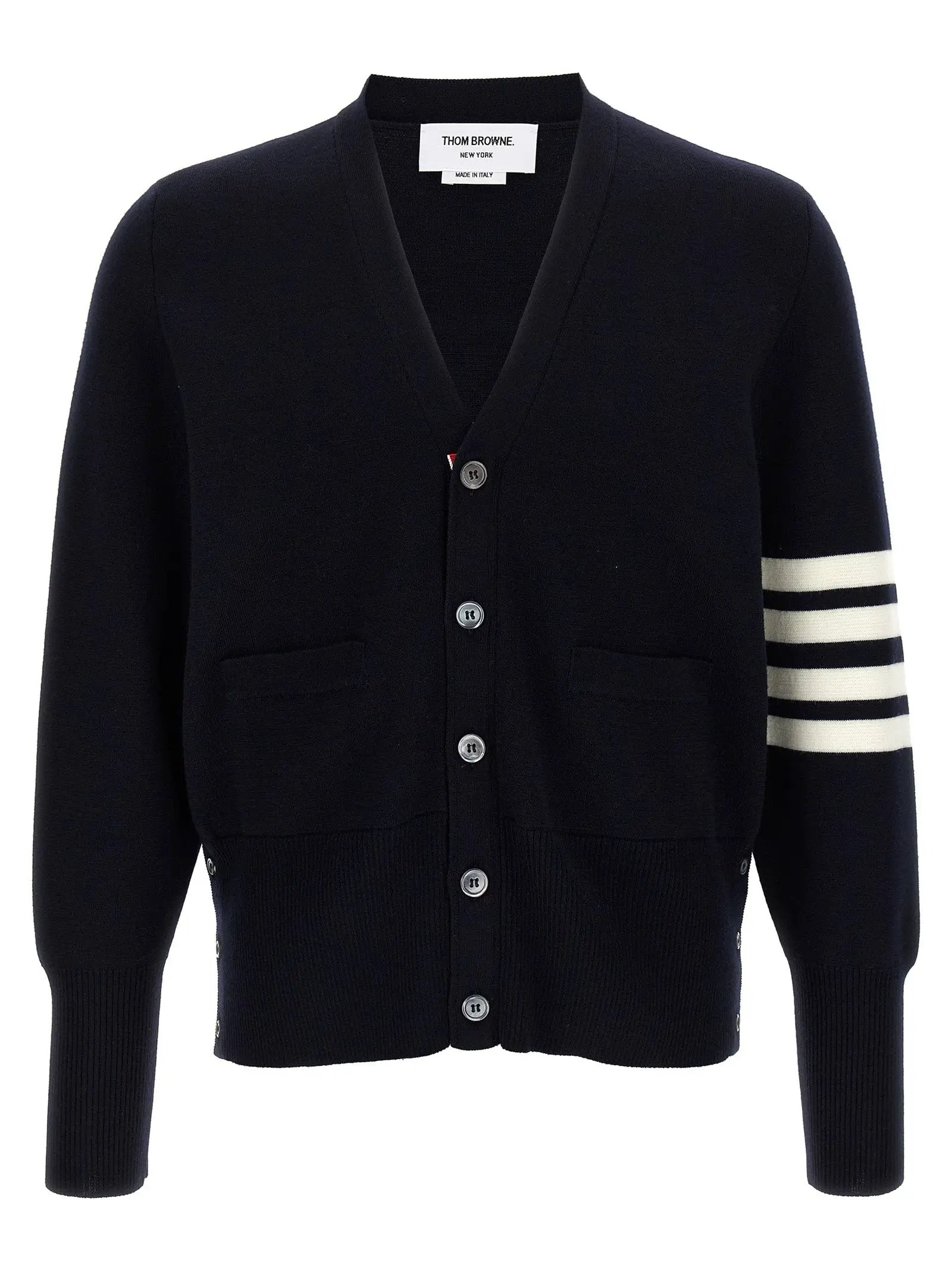 Thom Browne Blue Virgin Wool Cardigan