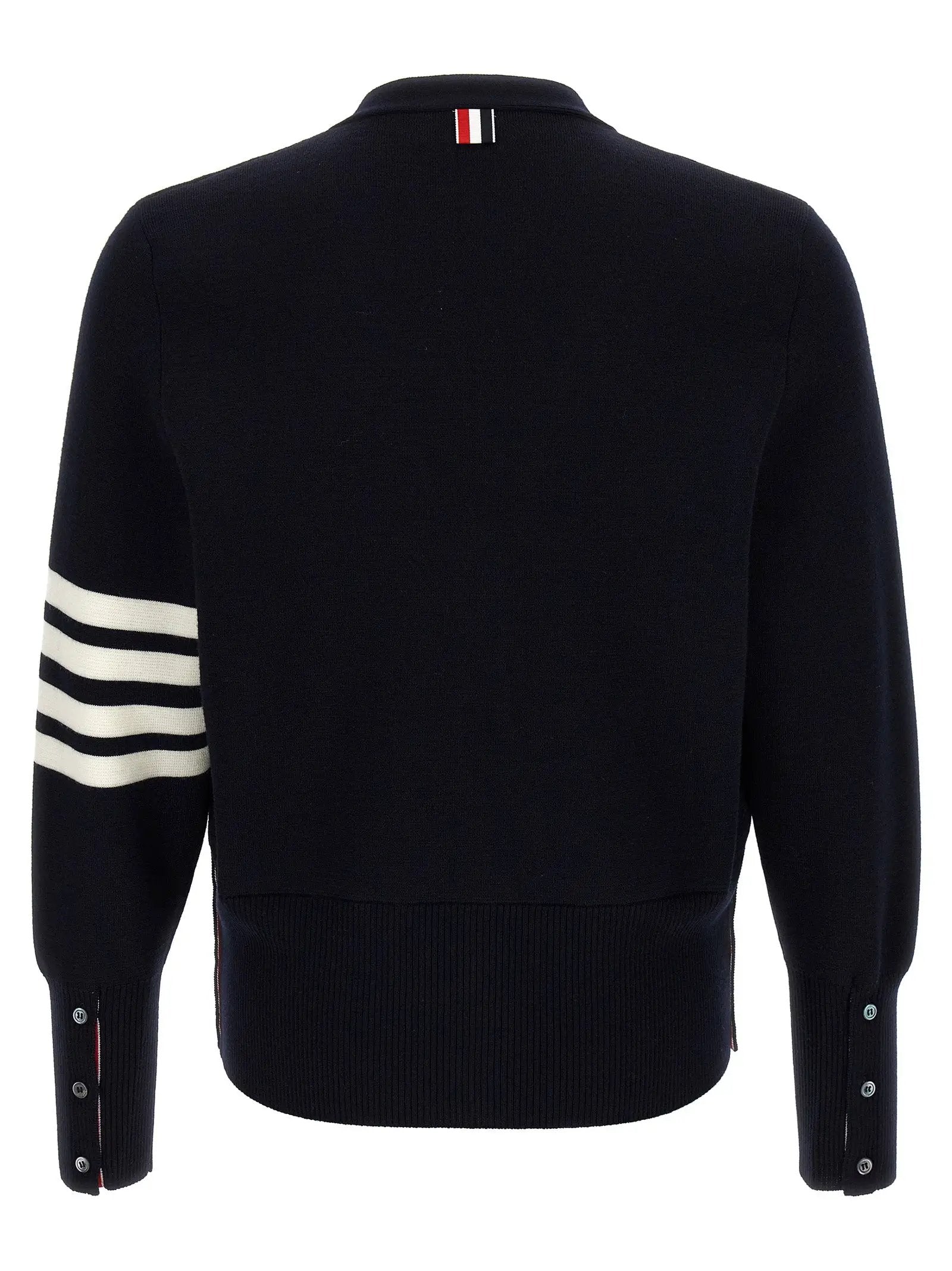 Thom Browne Blue Virgin Wool Cardigan