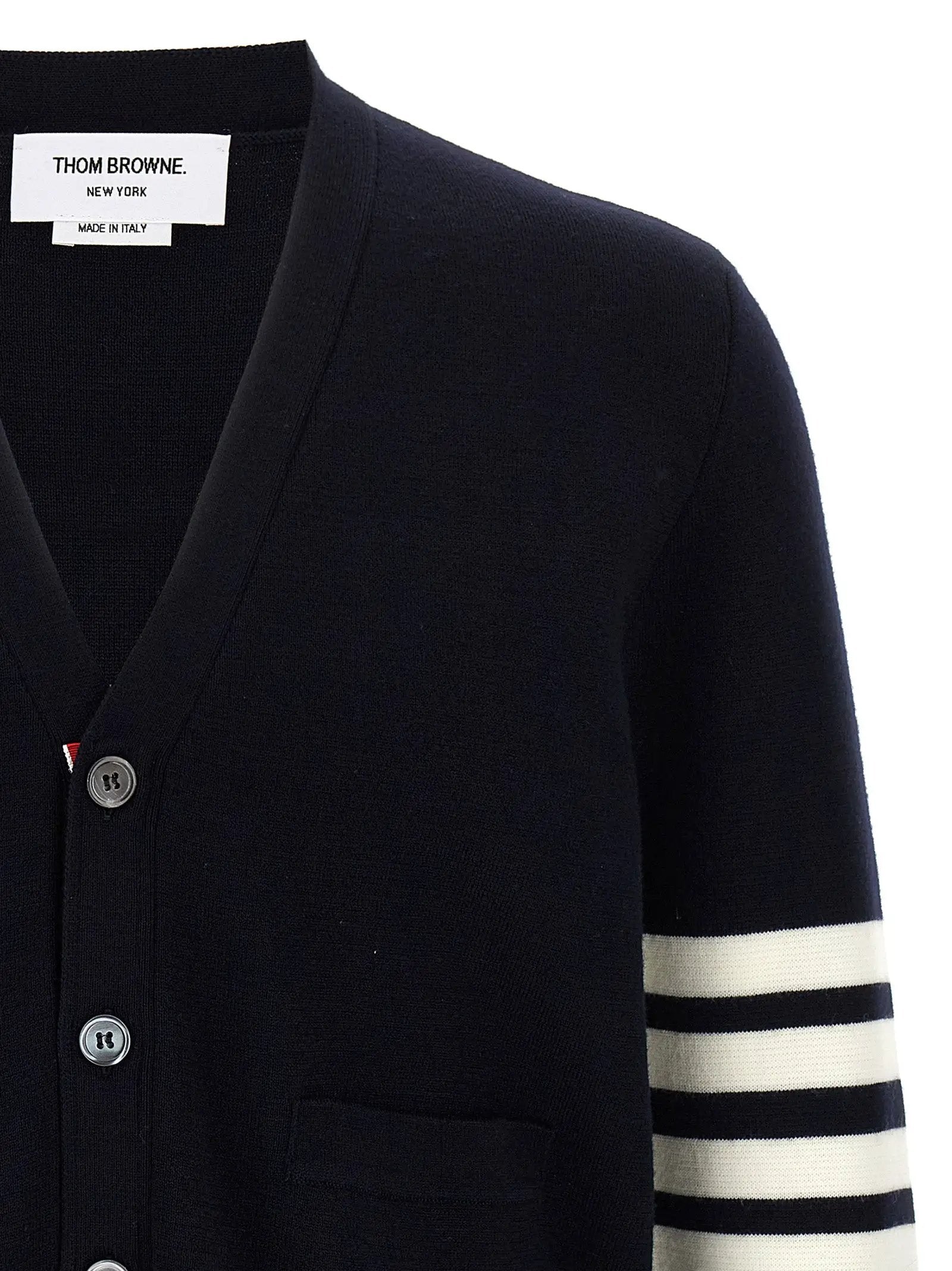 Thom Browne Blue Virgin Wool Cardigan