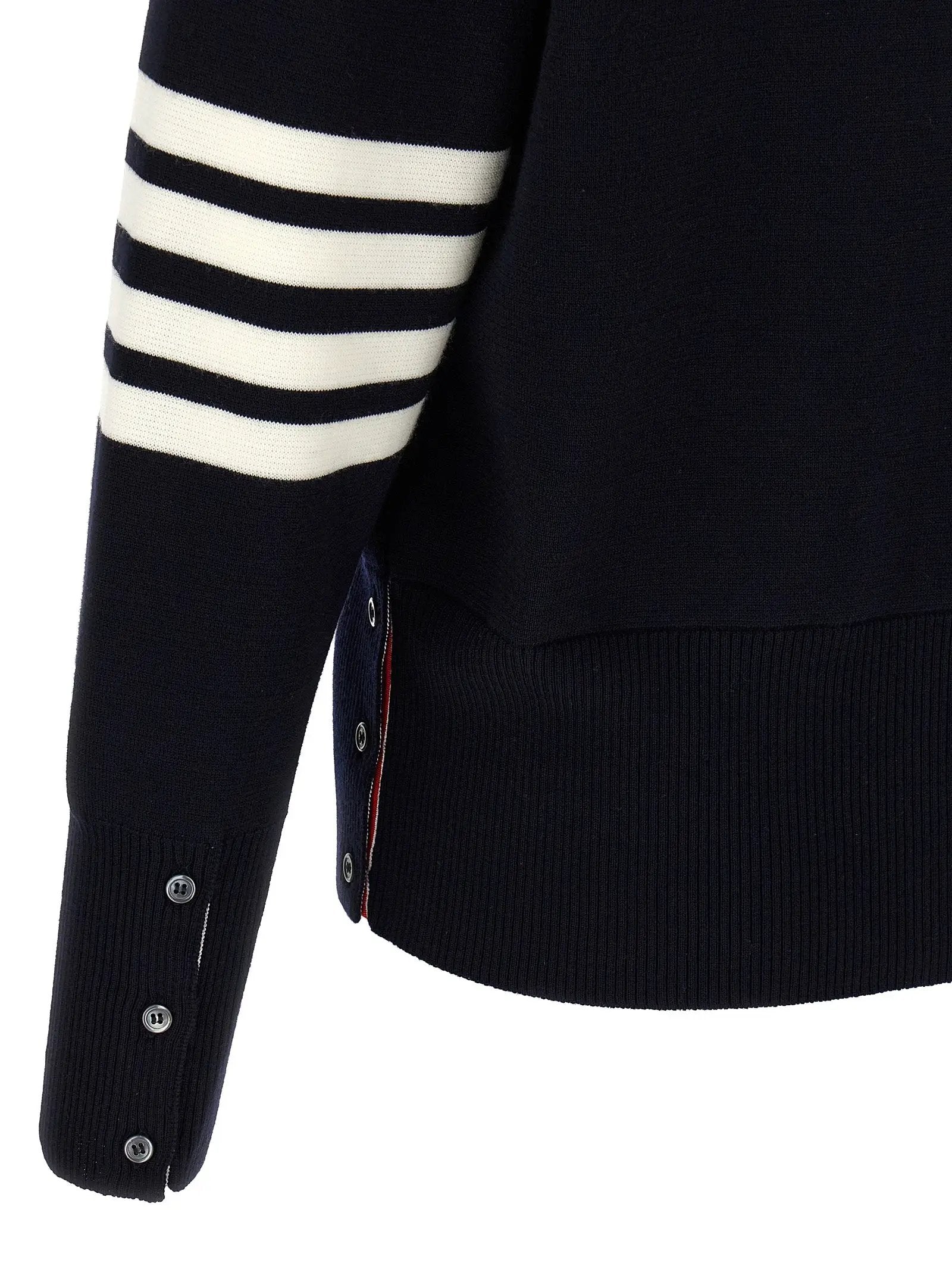 Thom Browne Blue Virgin Wool Cardigan