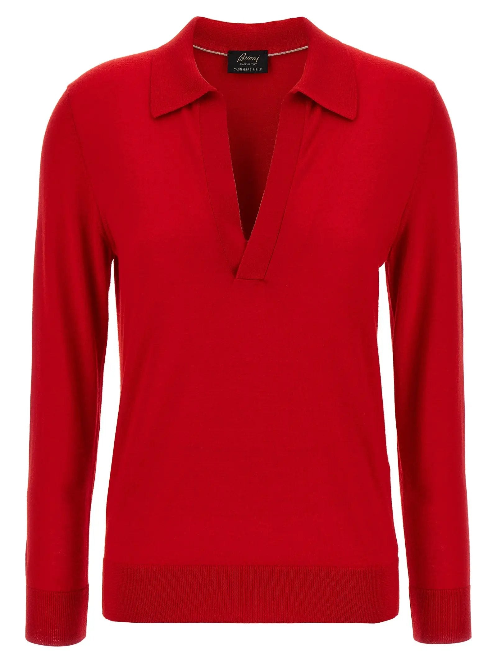 Brioni Multicolor Cashmere Polo Shirt
