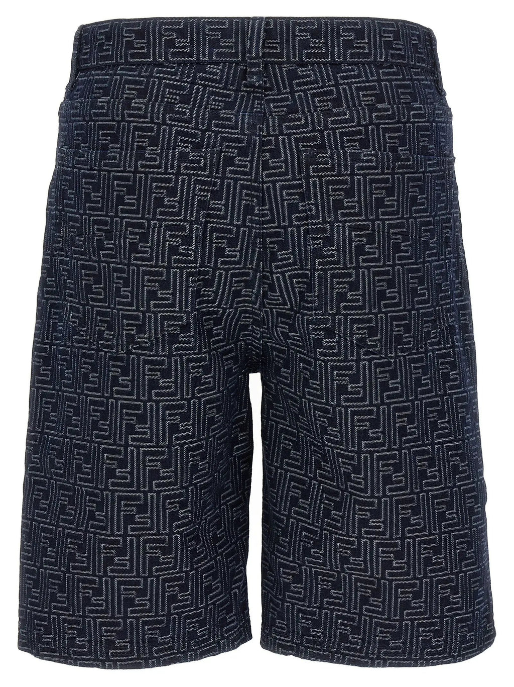 Short bermuda en coton bleu Fendi