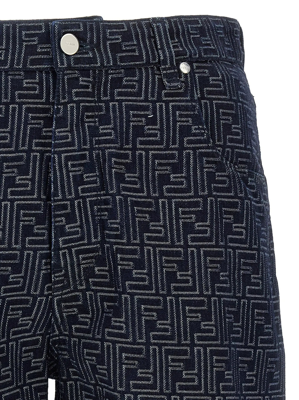 Short bermuda en coton bleu Fendi