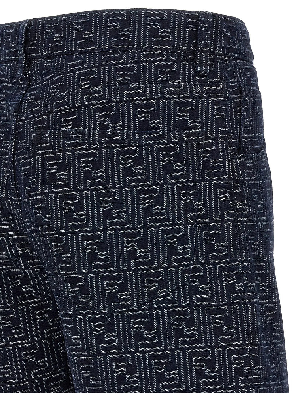 Short bermuda en coton bleu Fendi