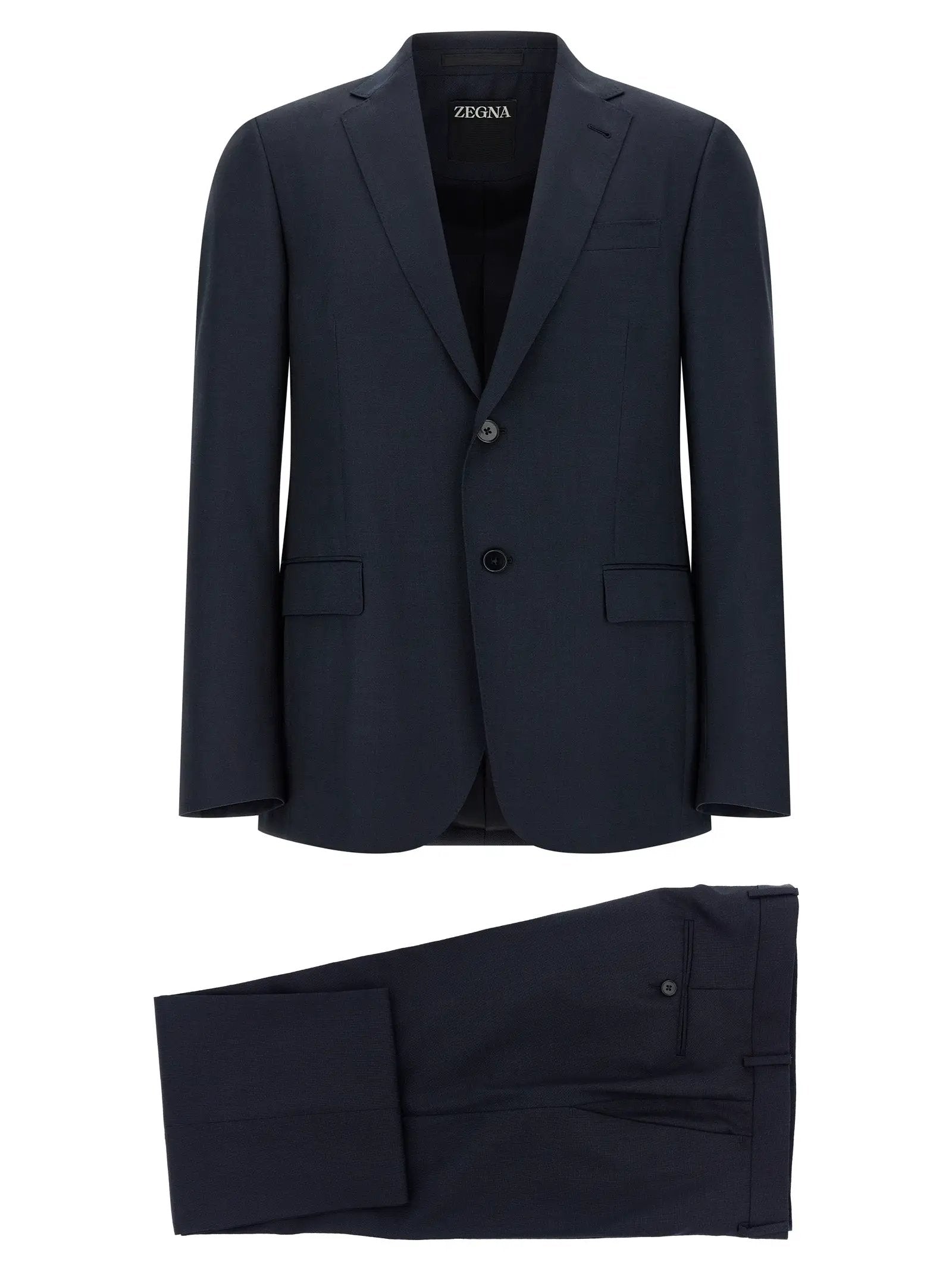 ZEGNA Blue Wool Two-Piece Suit