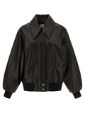 Khaite Black Lamb Leather Leather Jacket