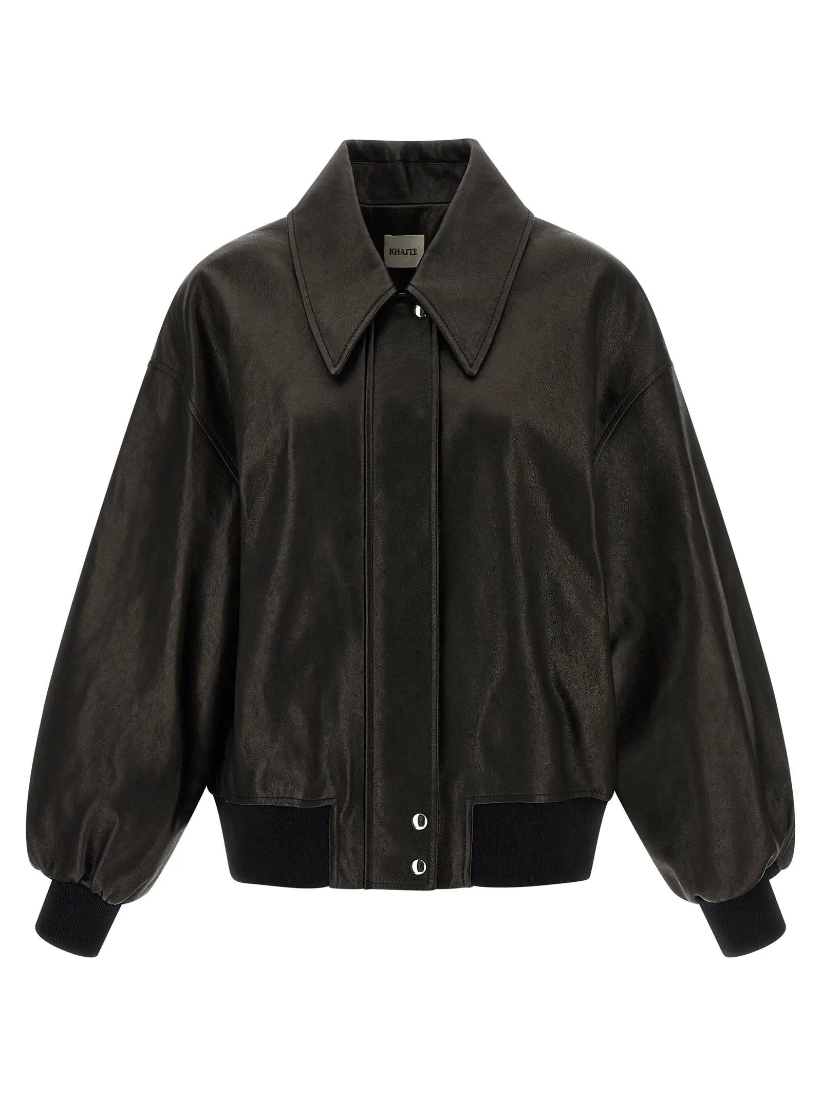 Khaite Black Lamb Leather Leather Jacket