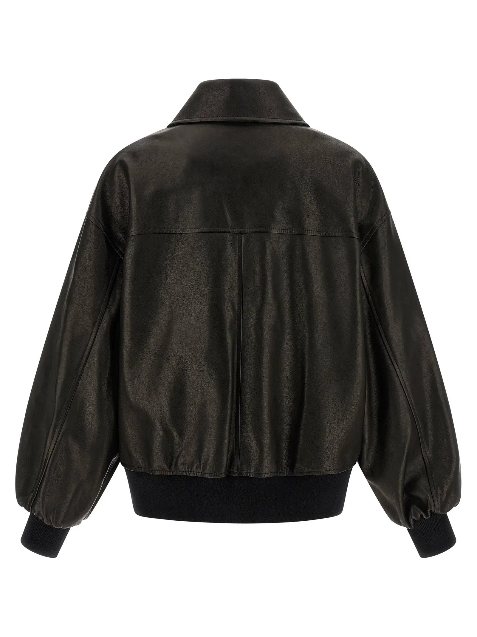 Khaite Black Lamb Leather Leather Jacket