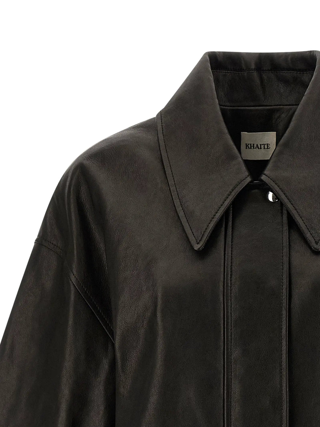 Khaite Black Lamb Leather Leather Jacket