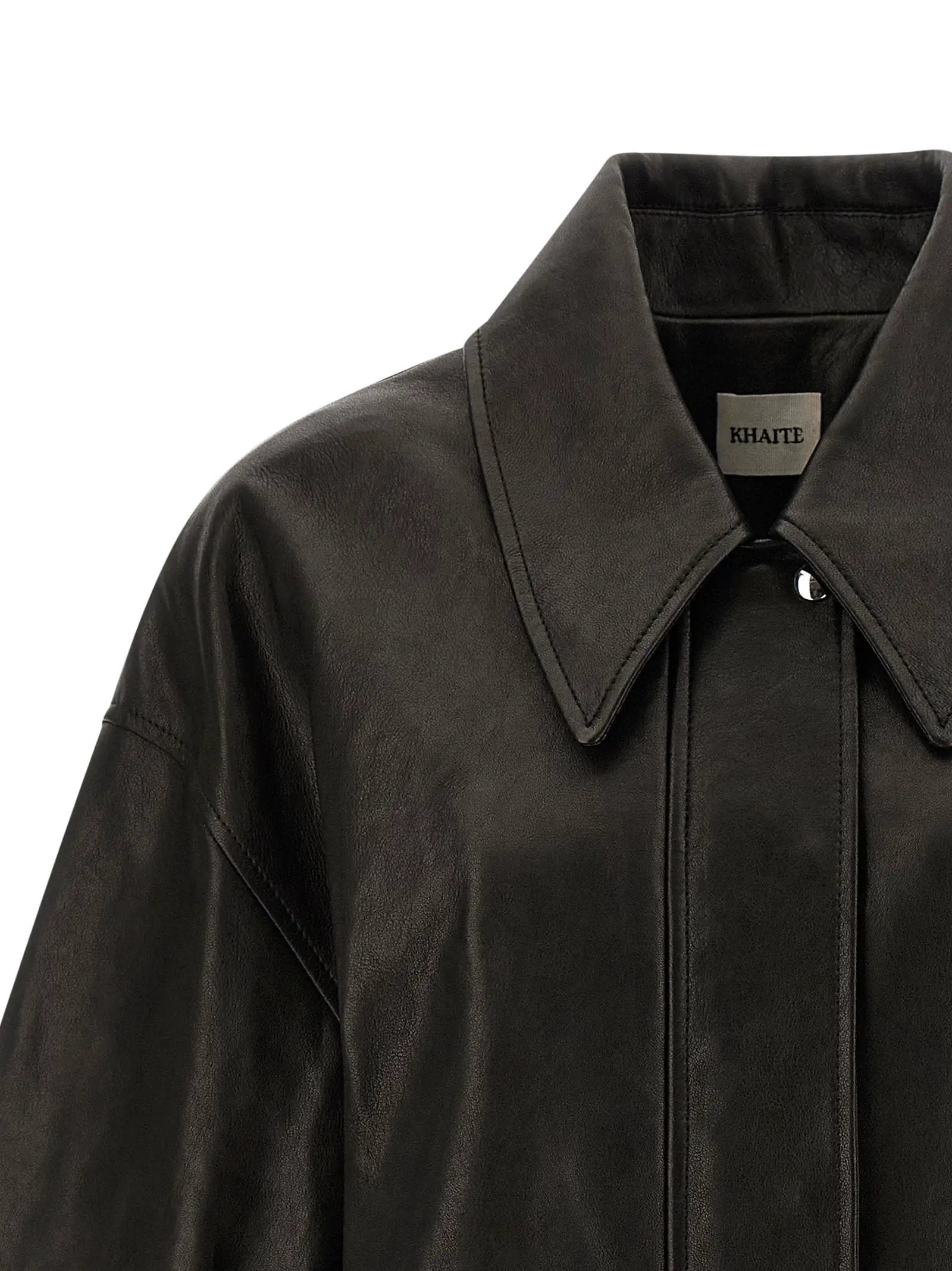 Khaite Black Lamb Leather Leather Jacket