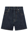 Fendi Blue Cotton Bermuda Shorts