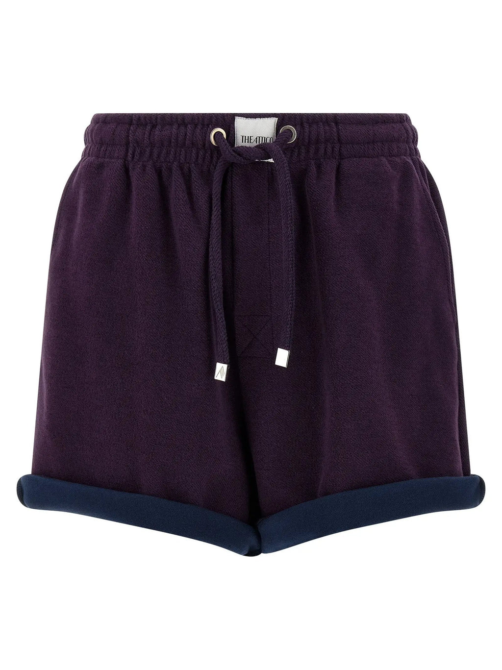 The Attico Purple Cotton Bermuda Shorts