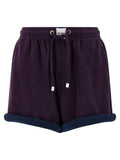The Attico Purple Cotton Bermuda Shorts