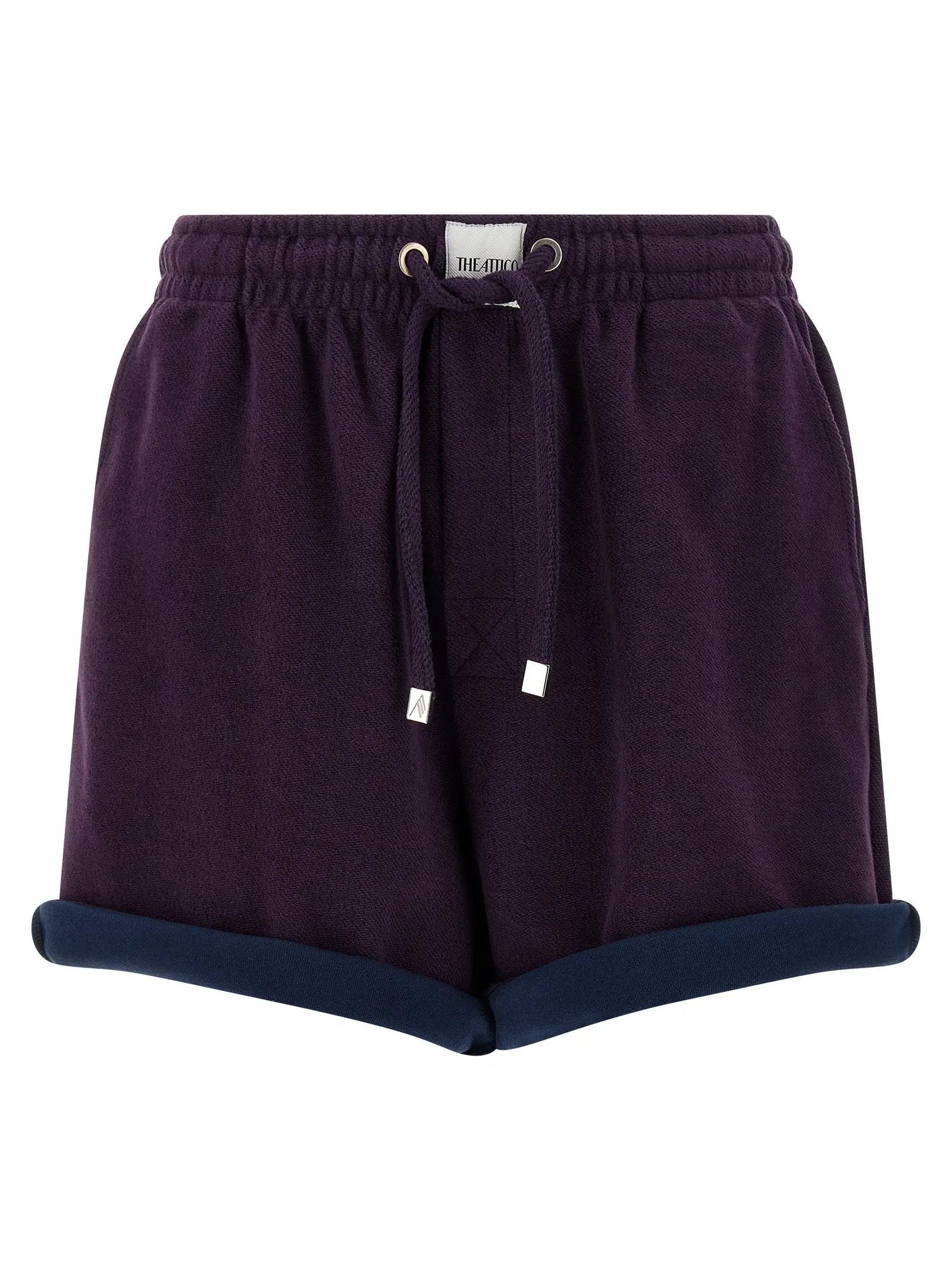 The Attico Purple Cotton Bermuda Shorts