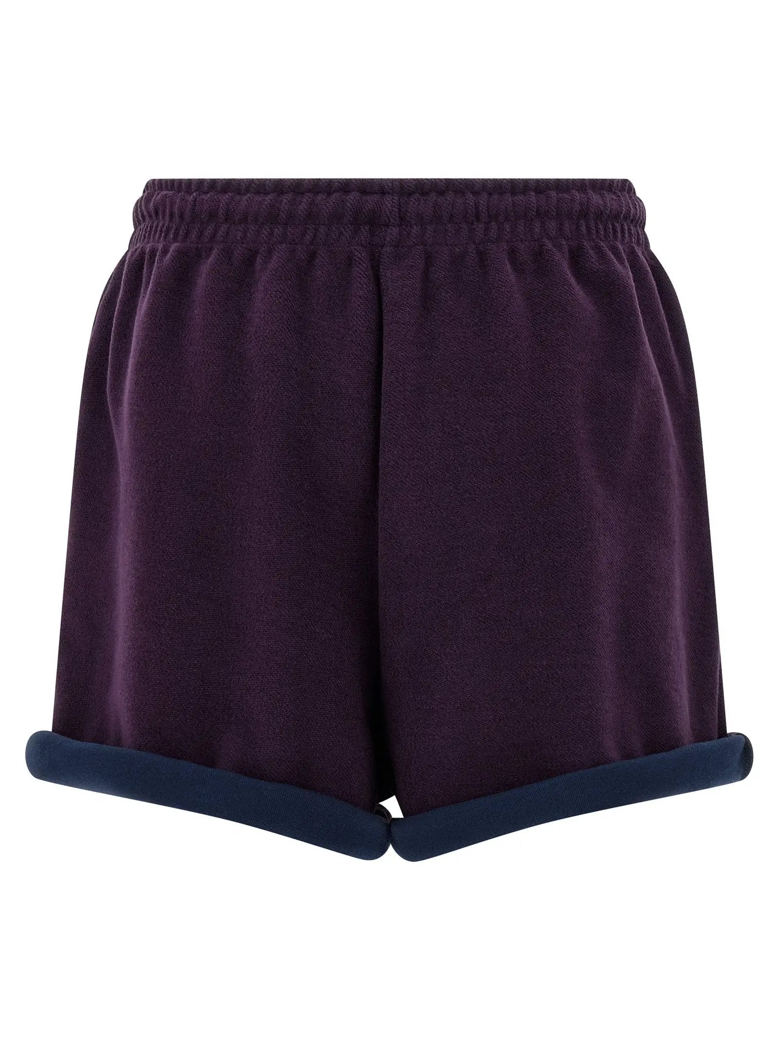 The Attico Purple Cotton Bermuda Shorts