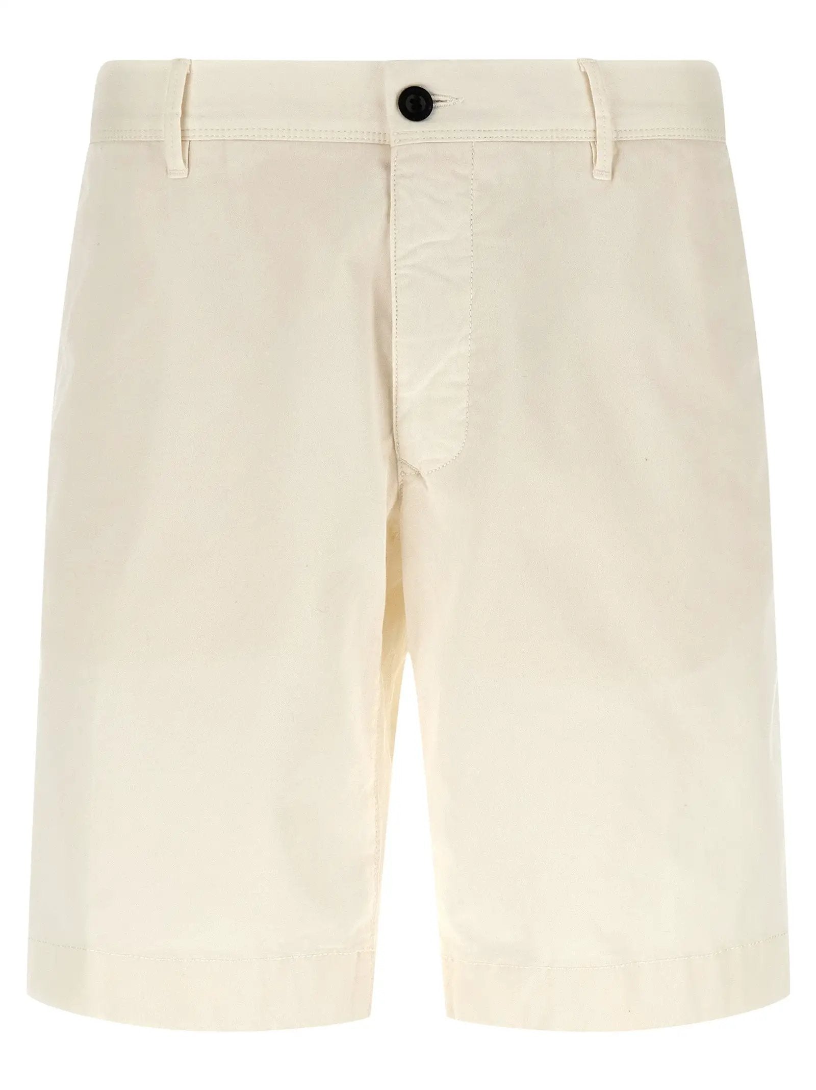 Incotex White Cotton Bermuda Shorts
