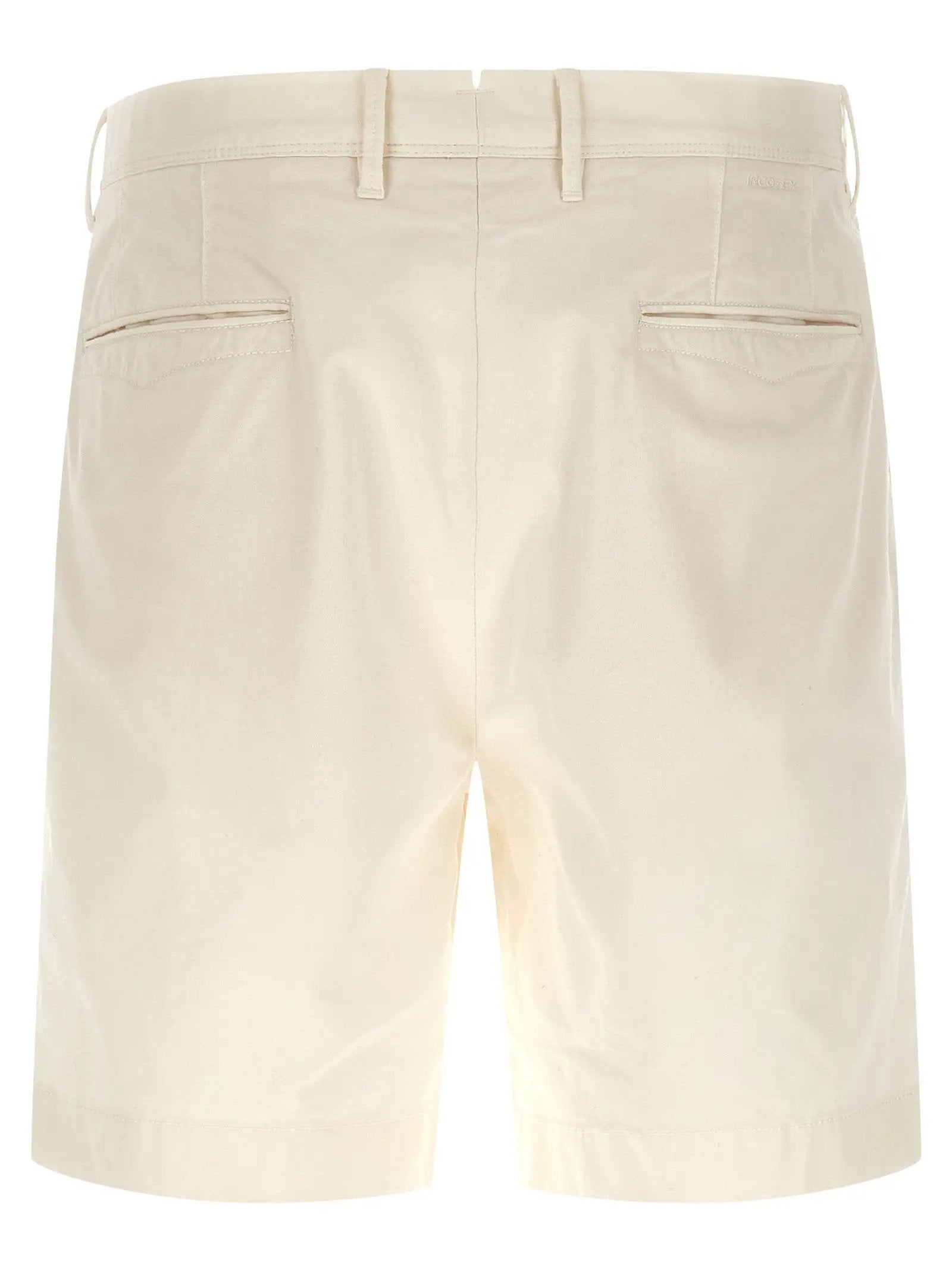 Incotex White Cotton Bermuda Shorts