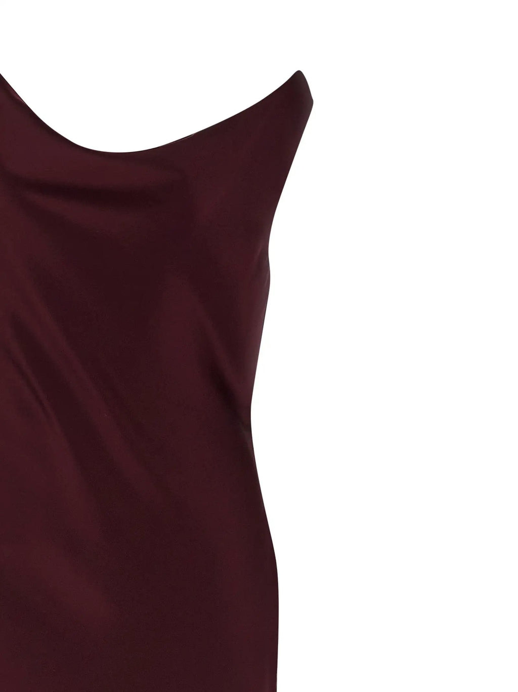 Norma Kamali Bordeaux Polyester Long Dress