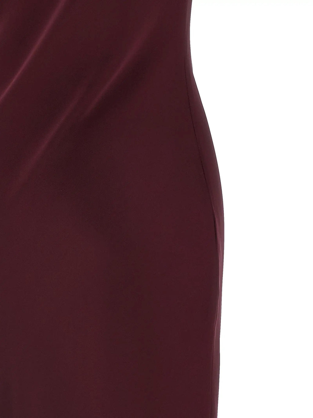 Norma Kamali Bordeaux Polyester Long Dress