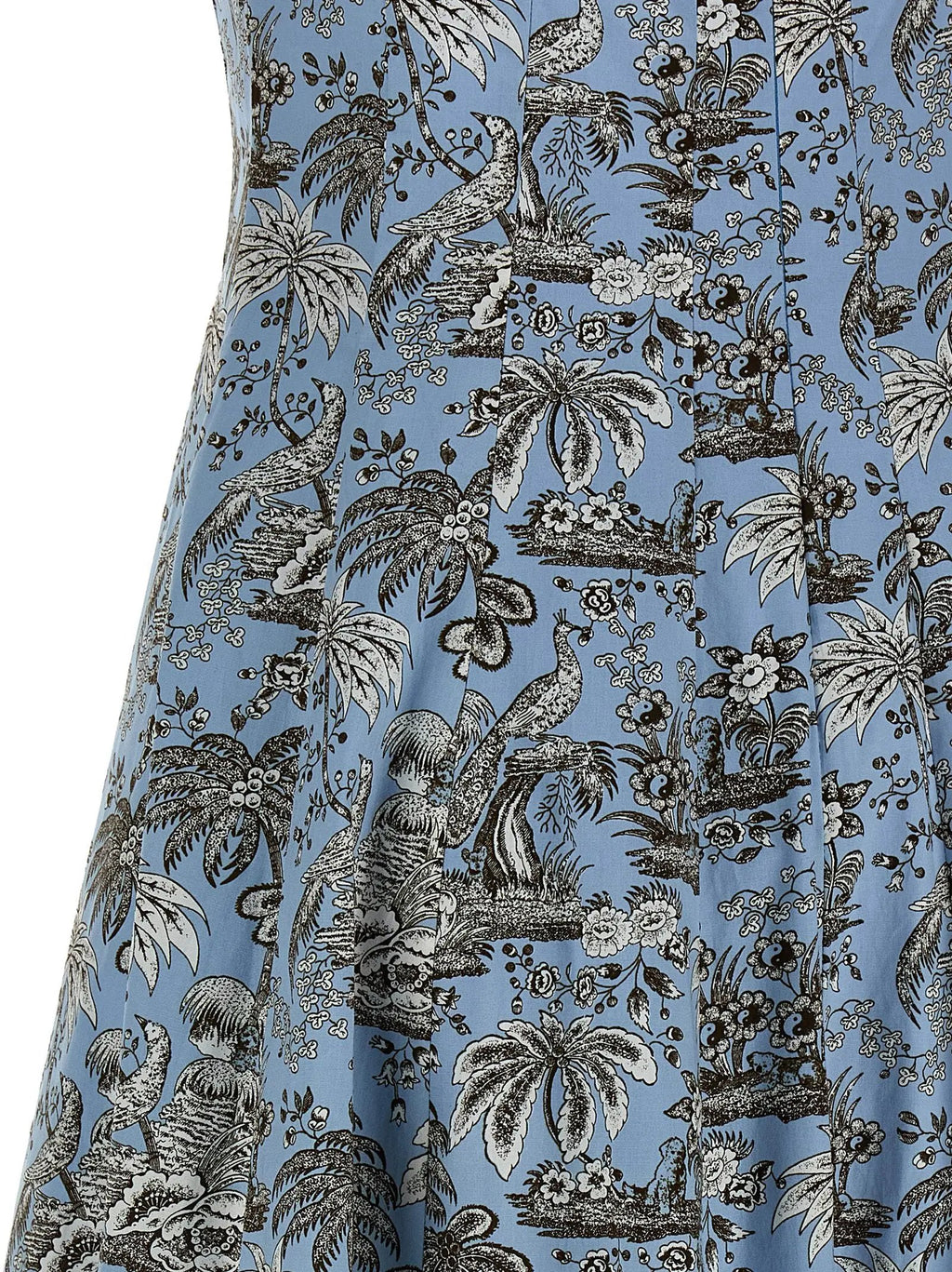 Staud Blue Cotton Midi Dress