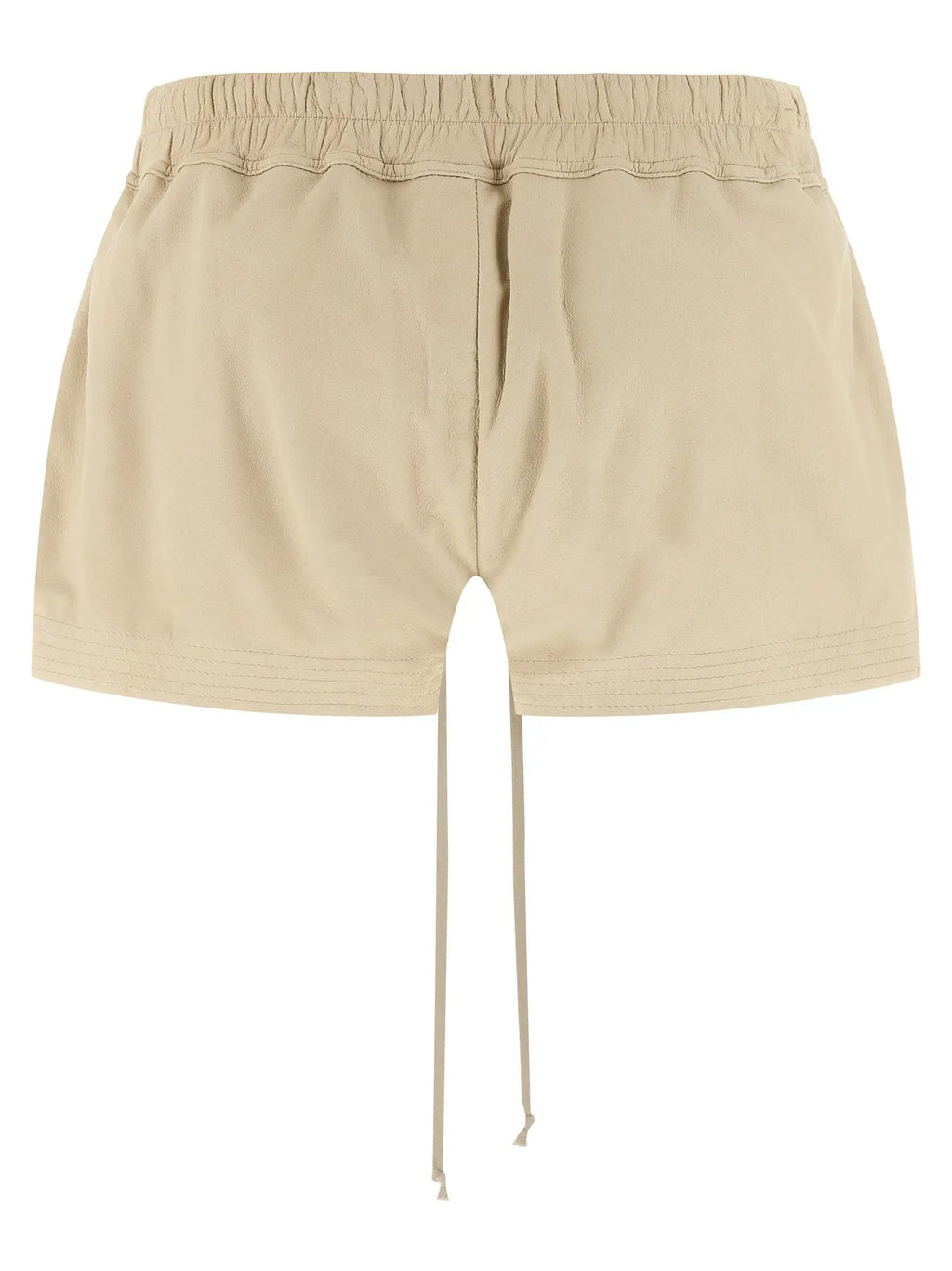 Rick Owens Beige Lamb Leather Bermuda Shorts