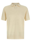 MA'RY'YA Beige Cotton Polo Shirt