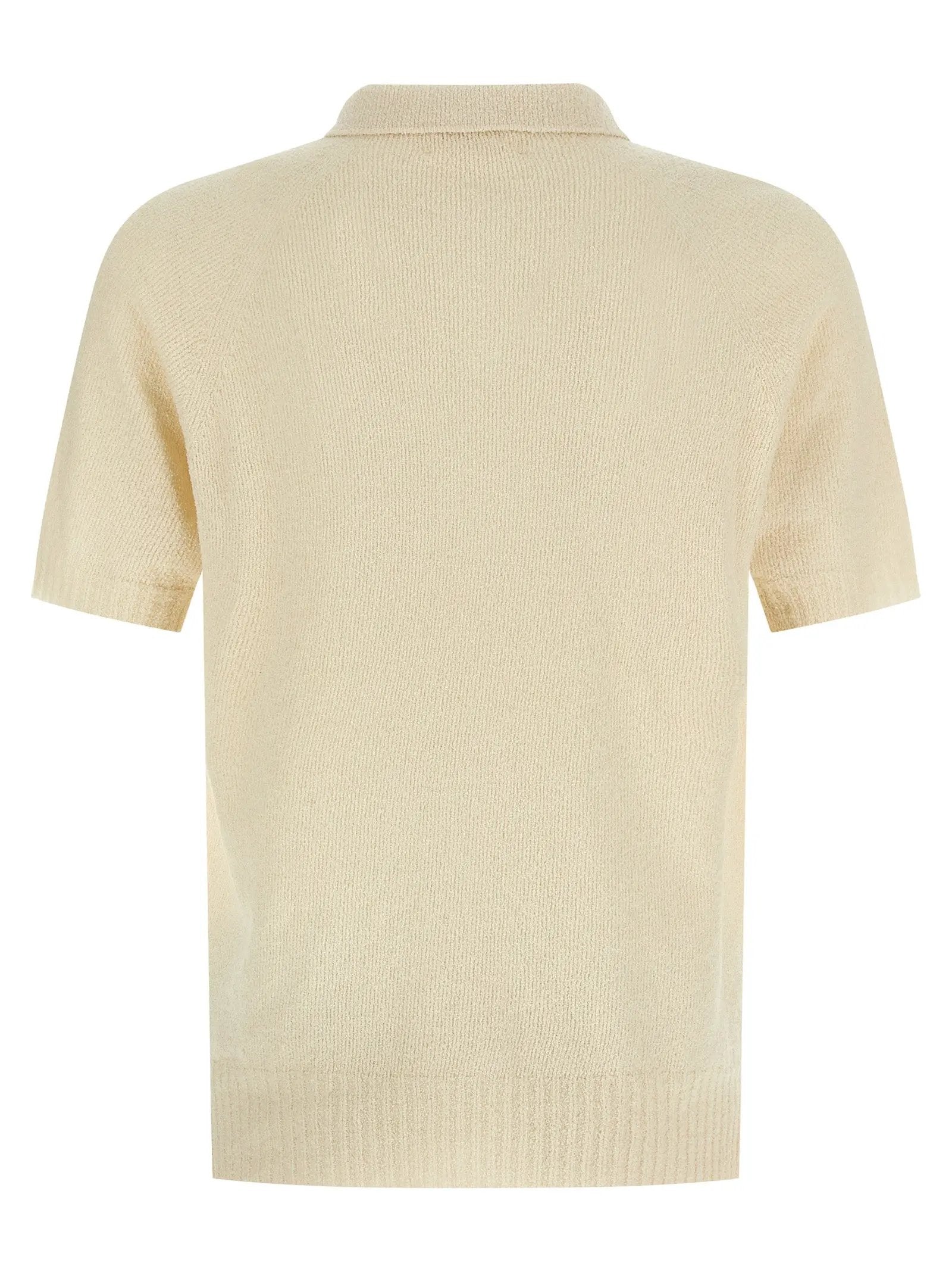 MA'RY'YA Beige Cotton Polo Shirt