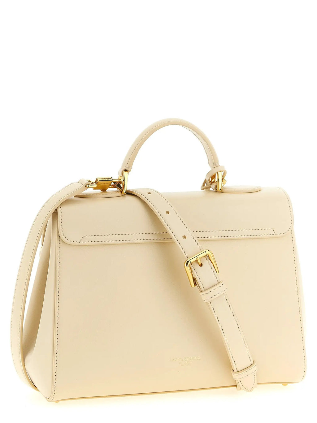 Sac à main Dolce & Gabbana en cuir d'agneau blanc