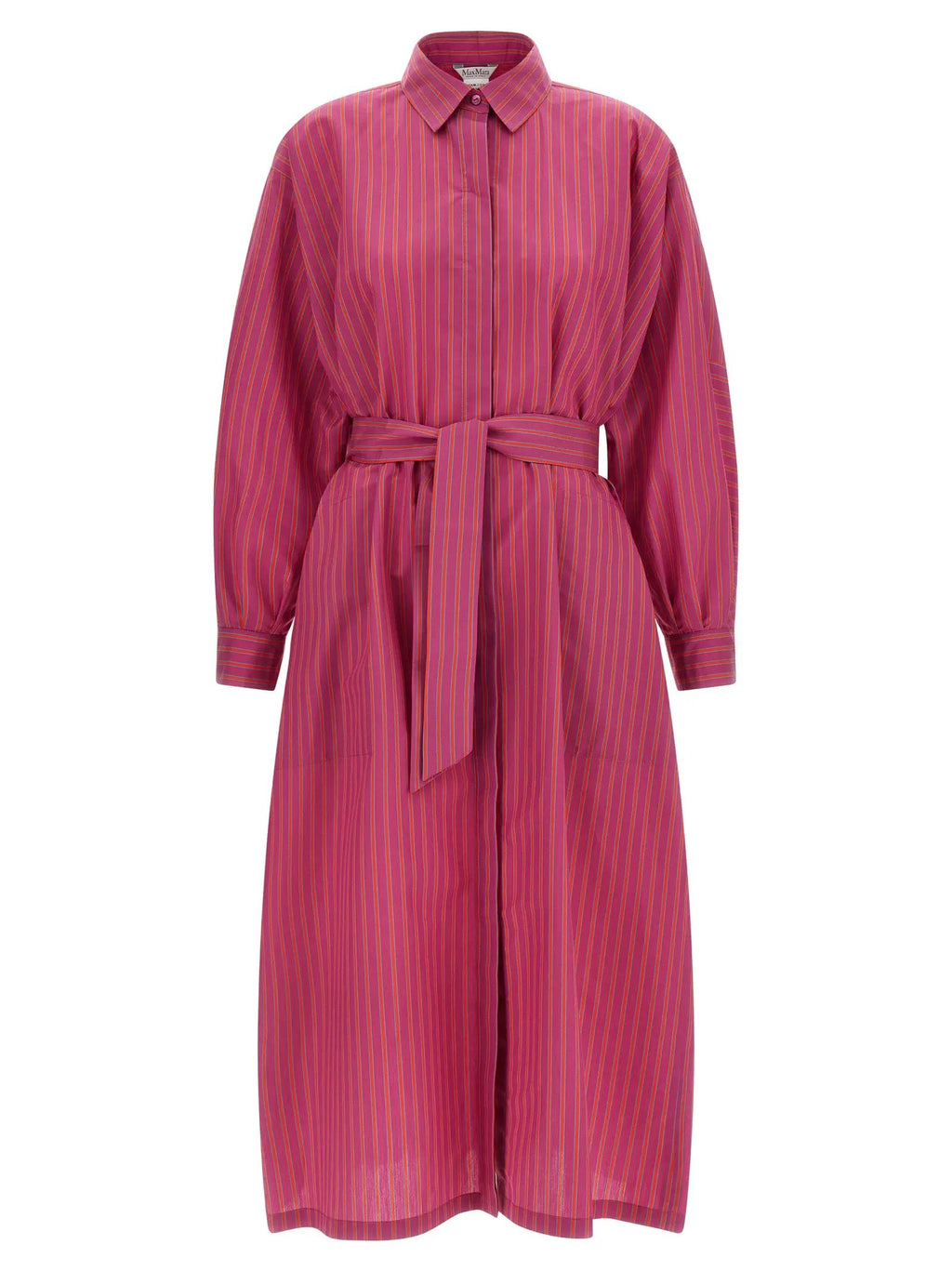 Max Mara Purple Cotton Long Dress