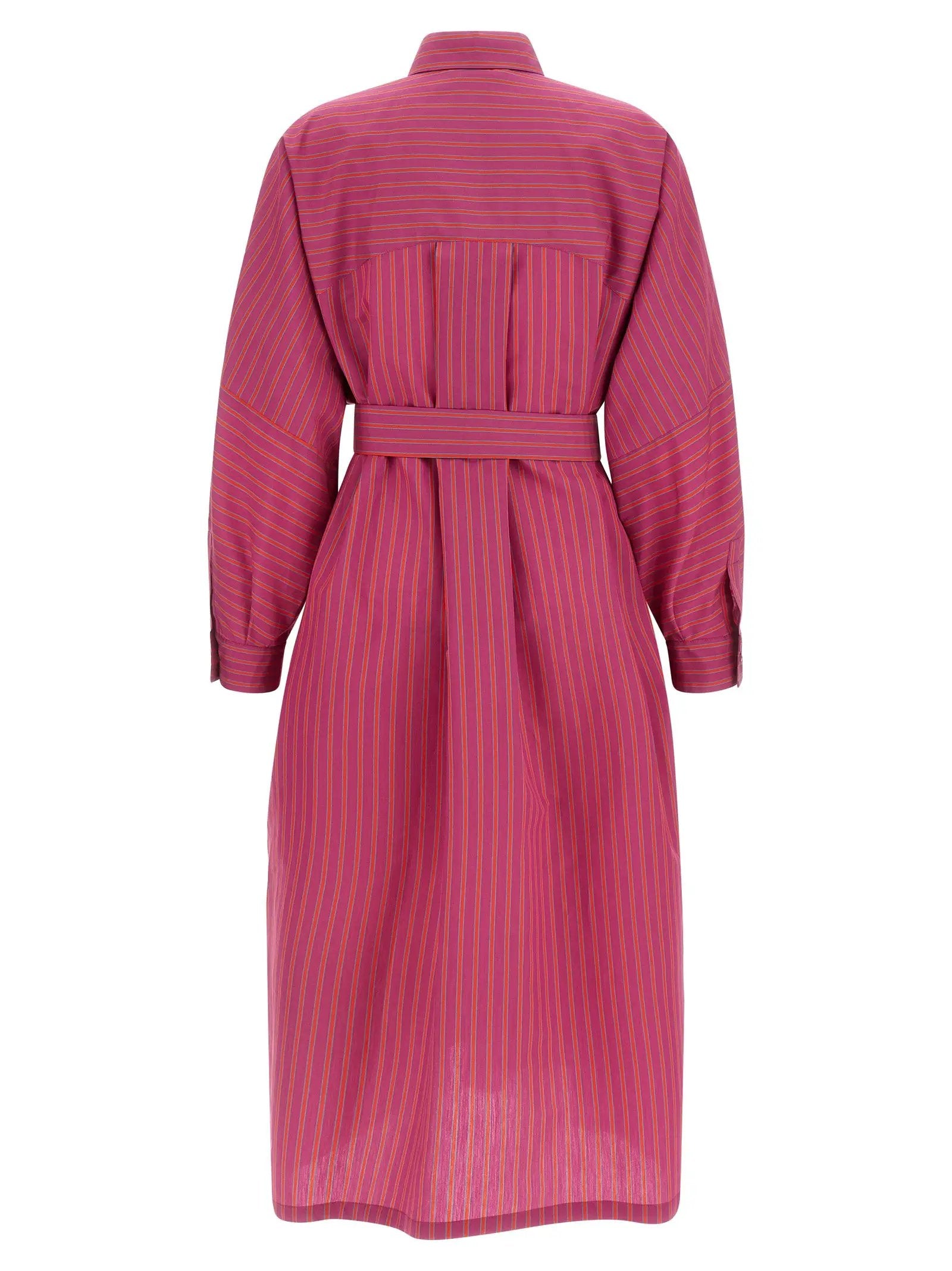 Max Mara Purple Cotton Long Dress