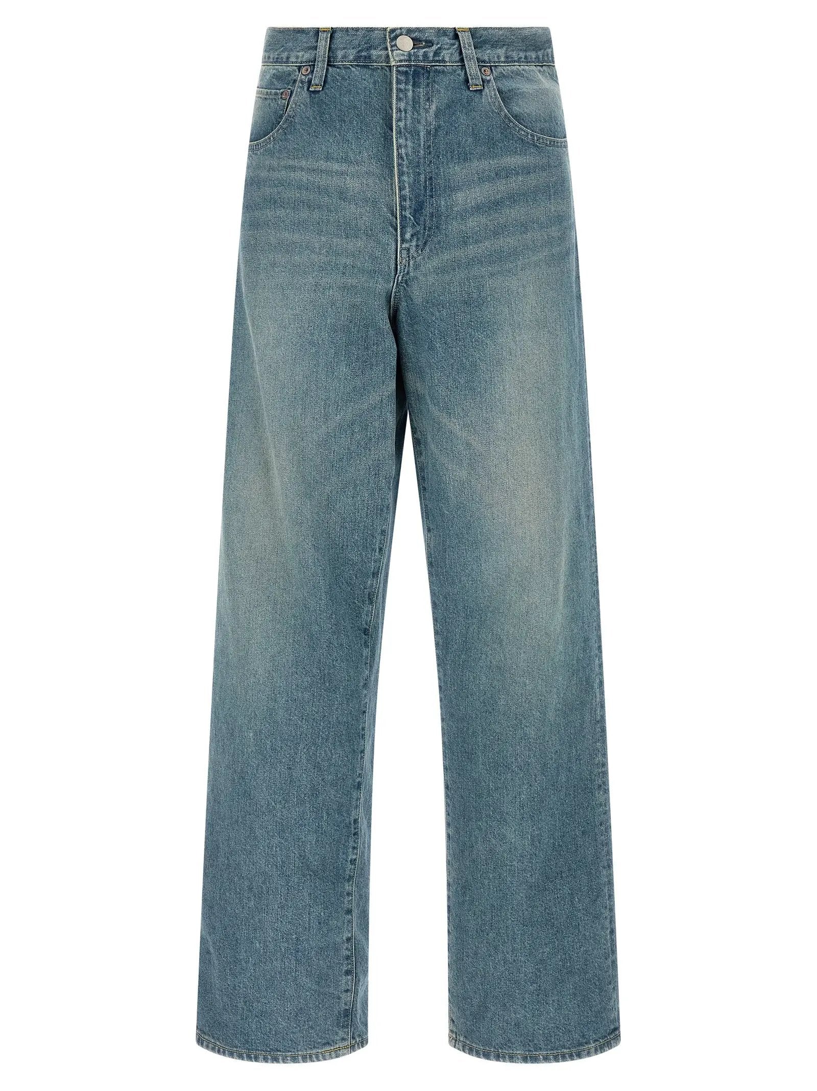 SSSTEIN Blue Cotton Jeans Denim
