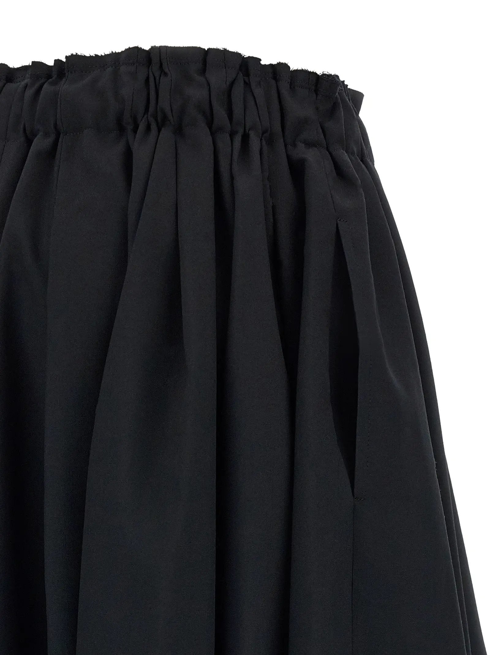 Comme Des Garçons Black Wool Bermuda Shorts