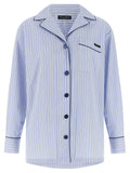 Dolce & Gabbana Blue Cotton Blouse