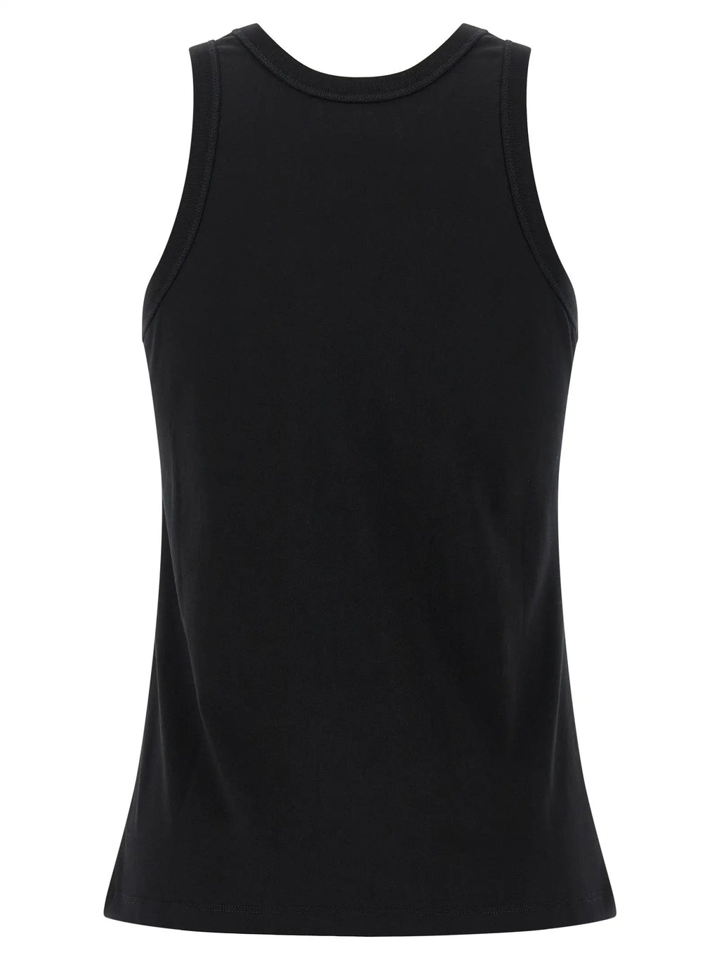 Loulou De Saison Black Cotton Sleeveles T-Shirt