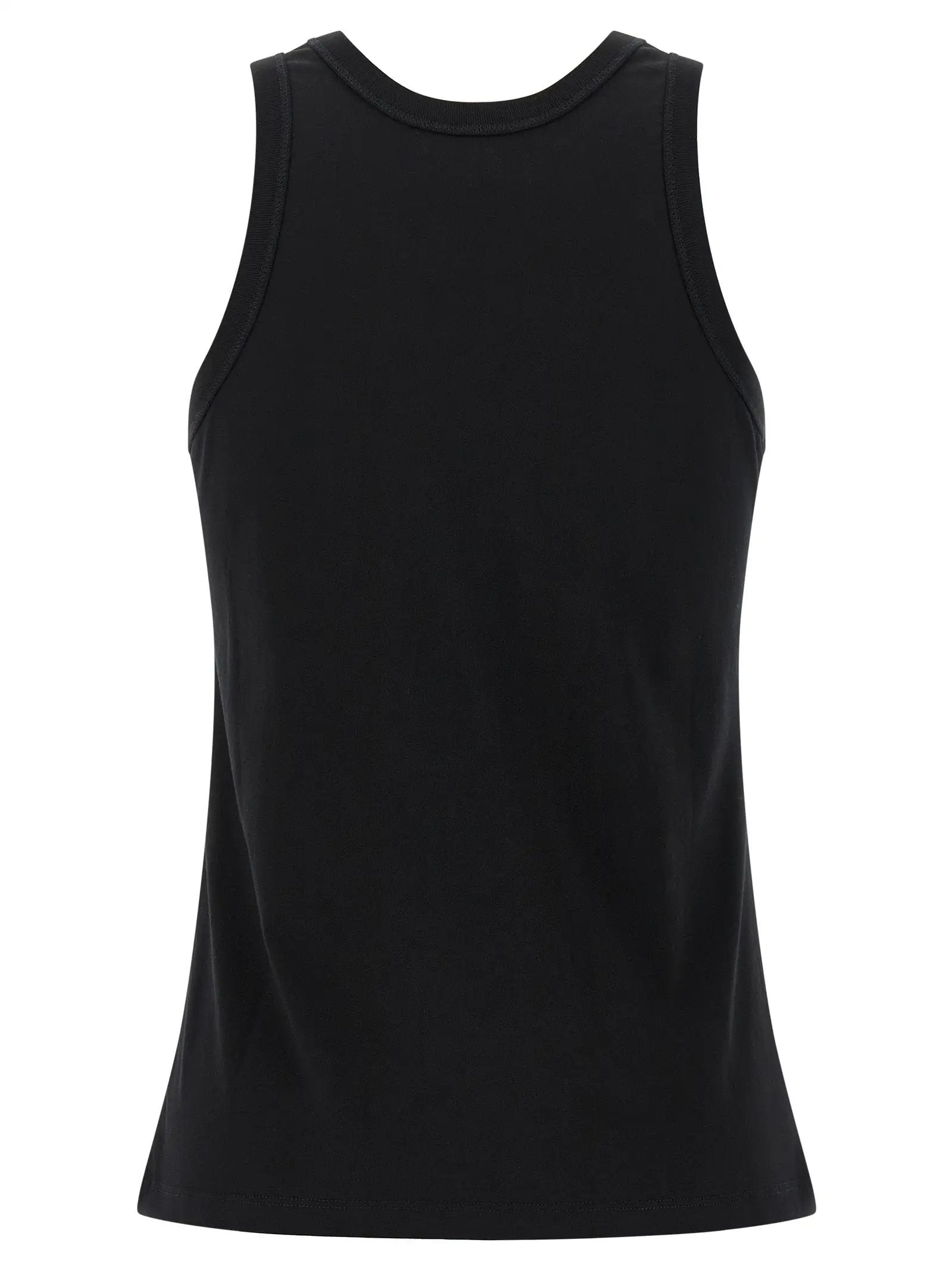 Loulou De Saison Black Cotton Sleeveles T-Shirt
