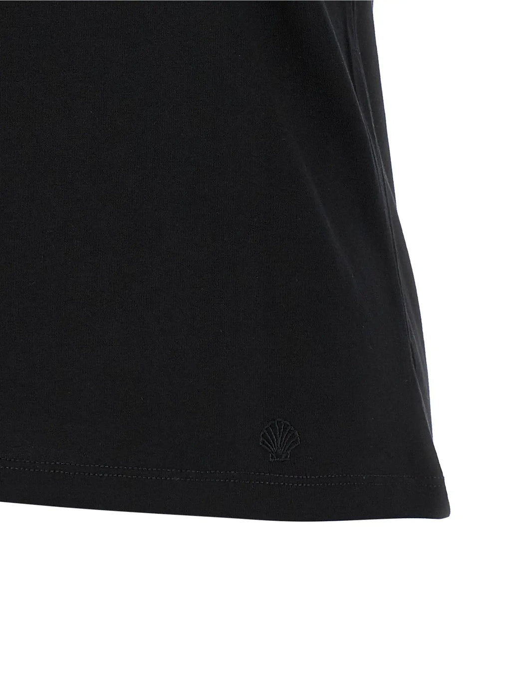 Loulou De Saison Black Cotton Sleeveles T-Shirt