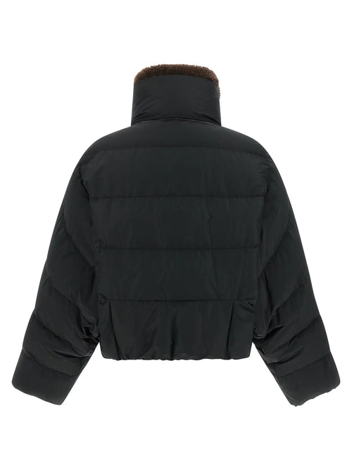 Brunello Cucinelli Black Cotton Full-Length Jacket