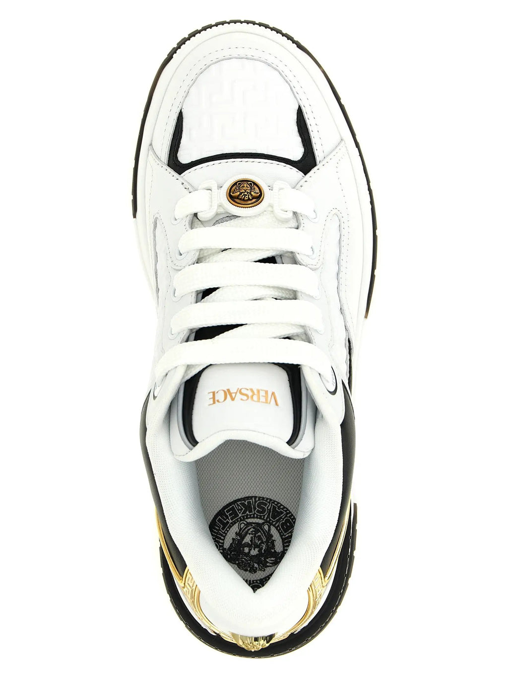 Versace Bicolor Leather Low Top Sneakers