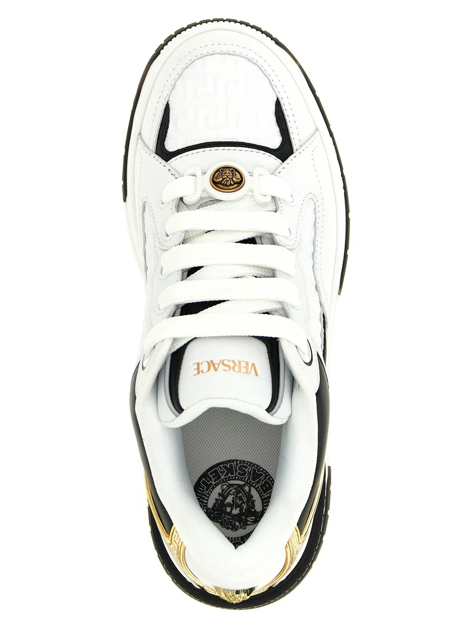 Versace Bicolor Leather Low Top Sneakers