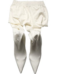 Dolce & Gabbana Escarpins Blancs Collants en Jersey Chaussures