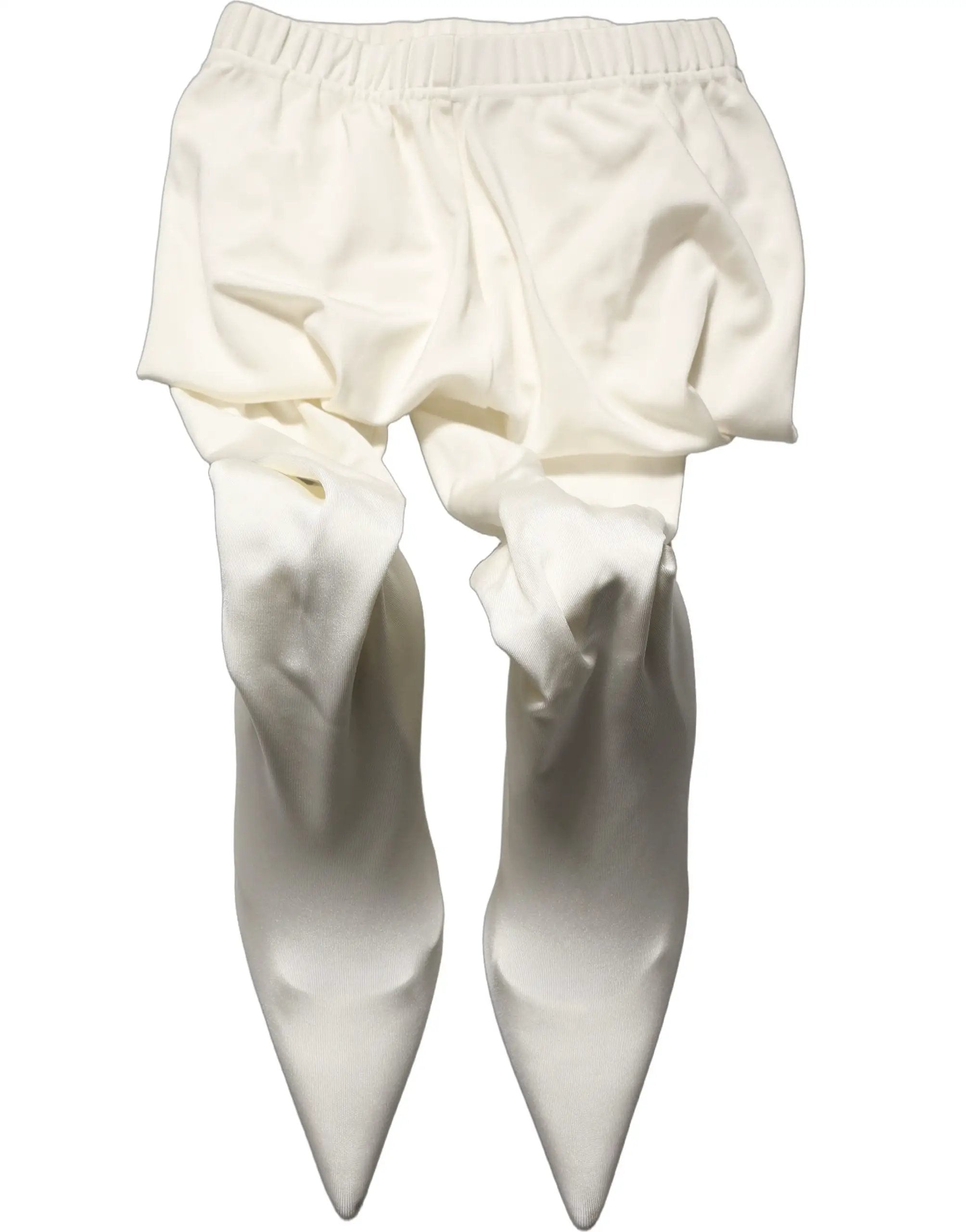Dolce & Gabbana Escarpins Blancs Collants en Jersey Chaussures