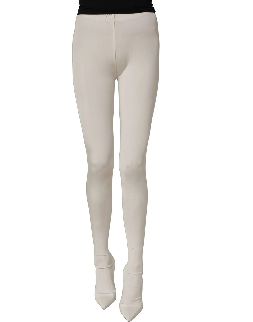 Dolce & Gabbana Escarpins Blancs Collants en Jersey Chaussures