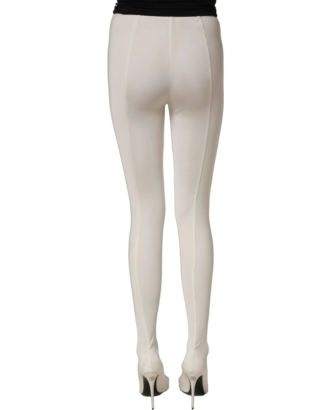 Dolce & Gabbana Escarpins Blancs Collants en Jersey Chaussures