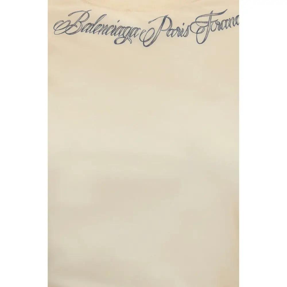 Balenciaga Beige Cotton T-Shirt