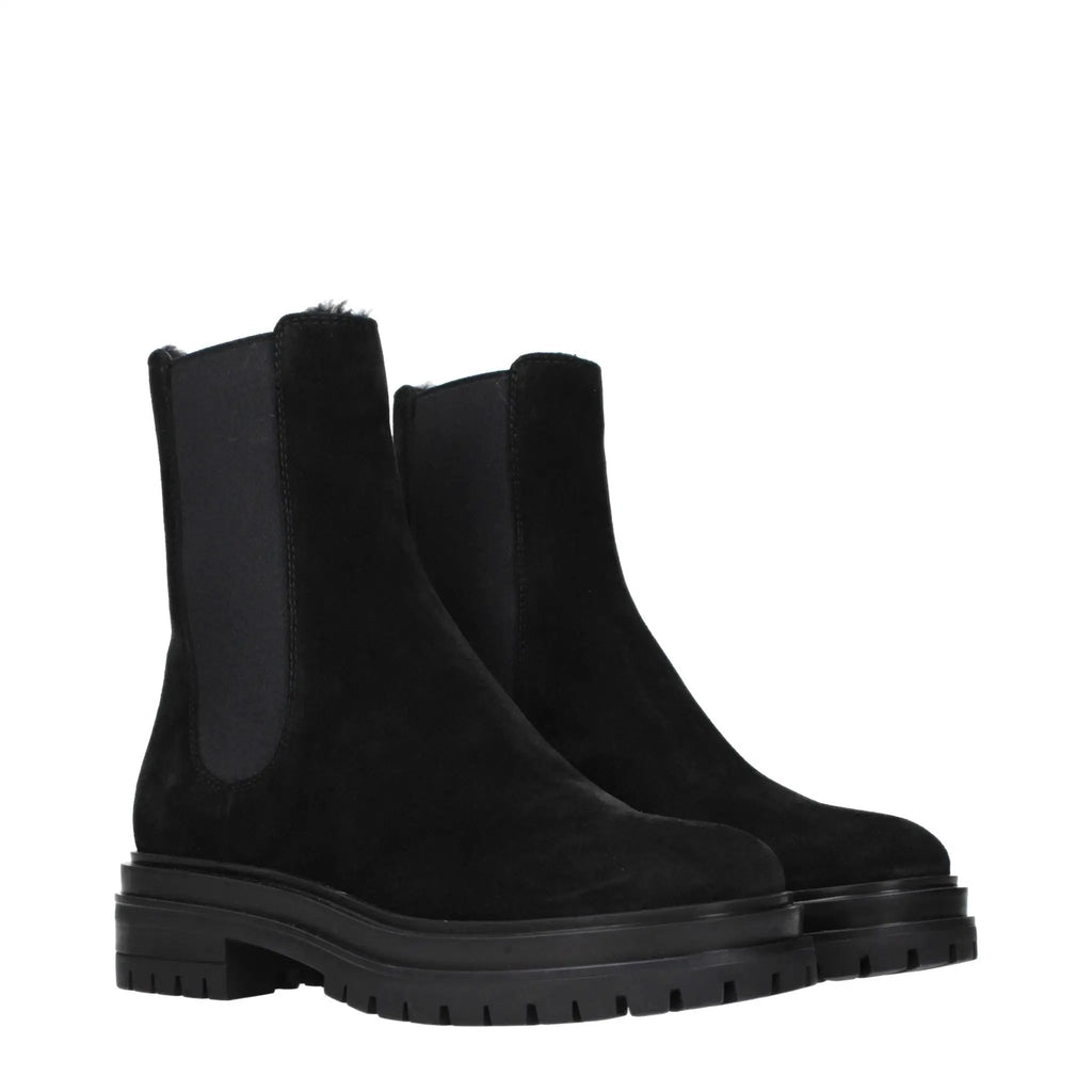 Gianvito Rossi Black Leather Ankle Boots