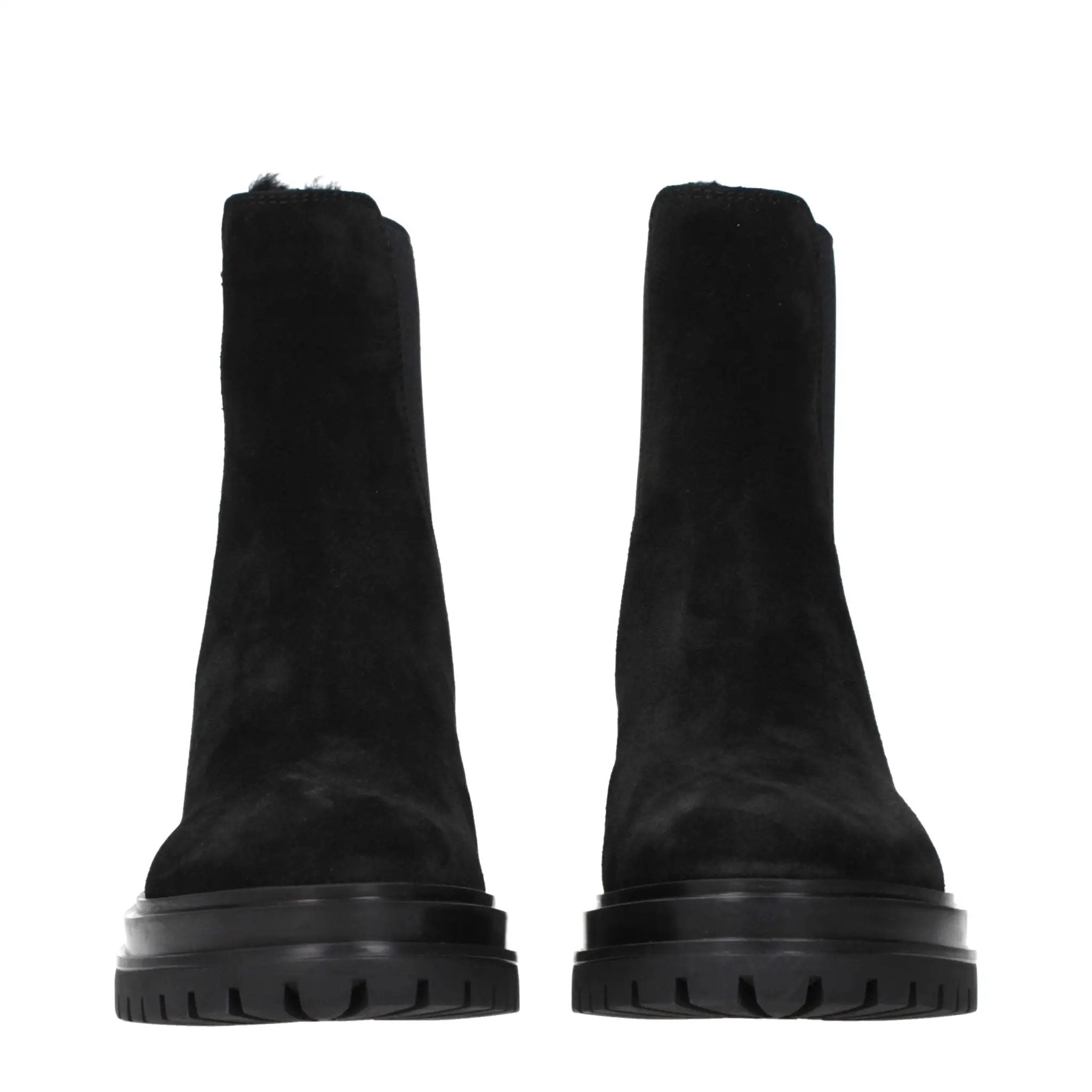 Gianvito Rossi Black Leather Ankle Boots