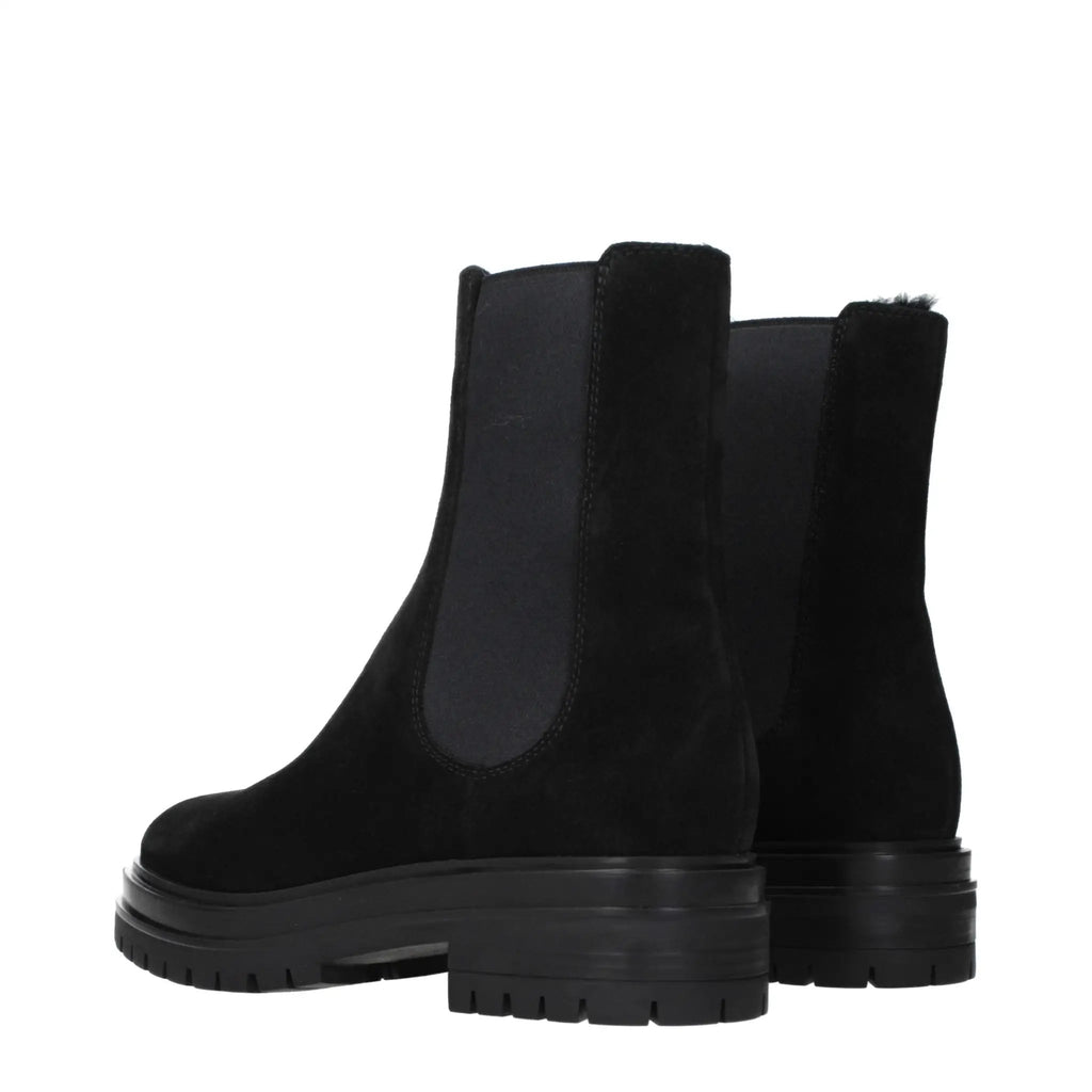 Gianvito Rossi Black Leather Ankle Boots