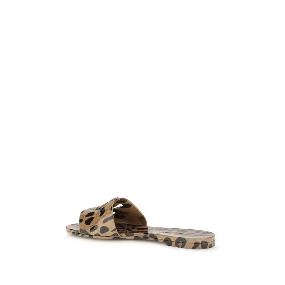 Sandales plates en caoutchouc multicolores Dolce & Gabbana