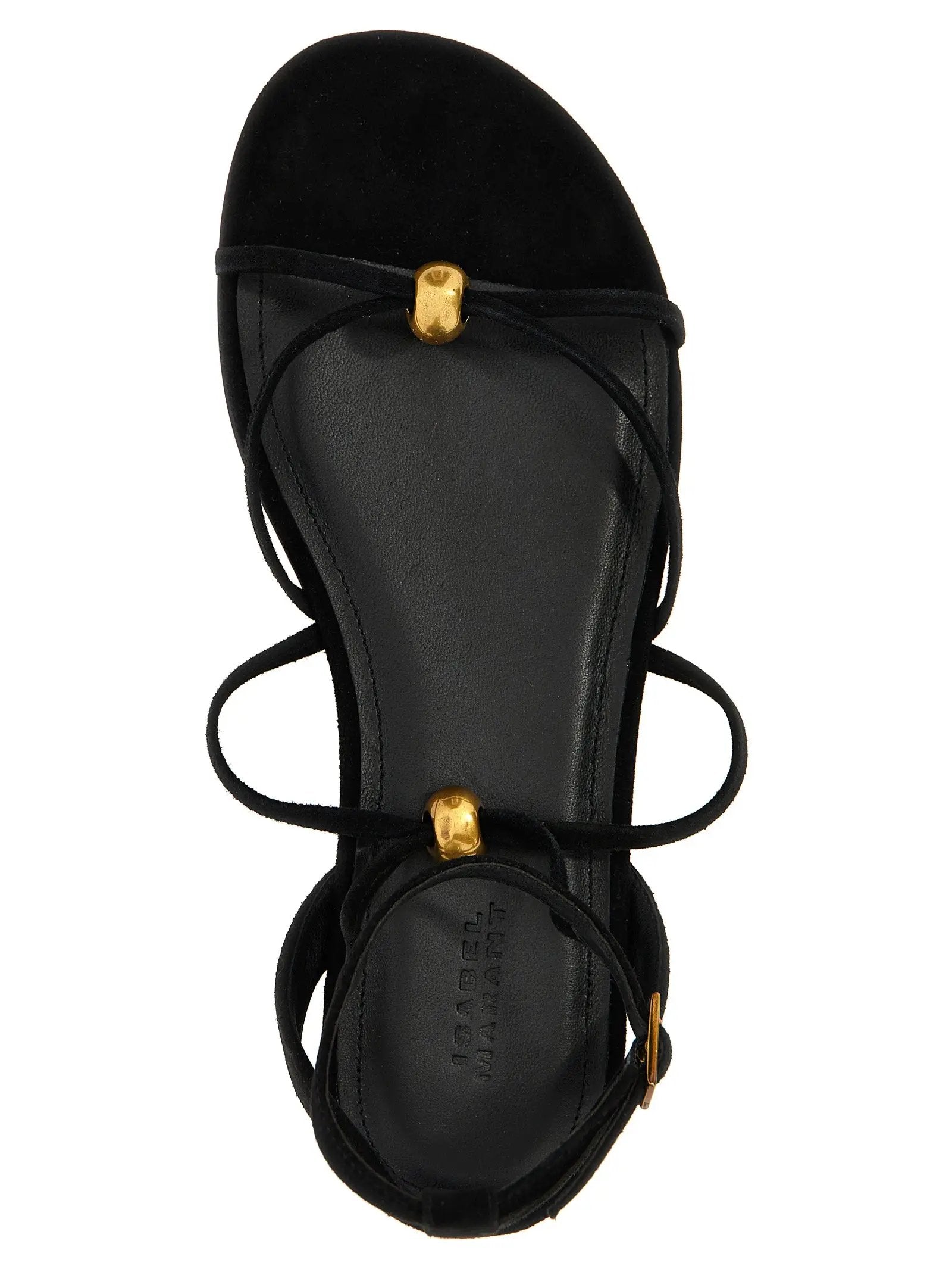 Isabel Marant Black Goatskin Flat Sandals