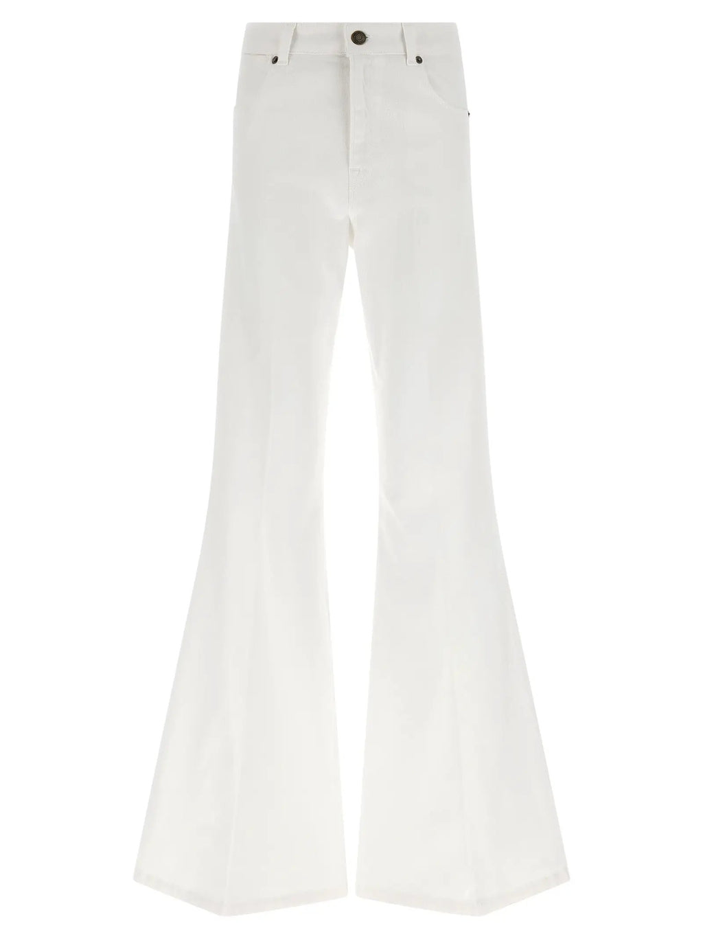 Twinset White Cotton Flared Jeans